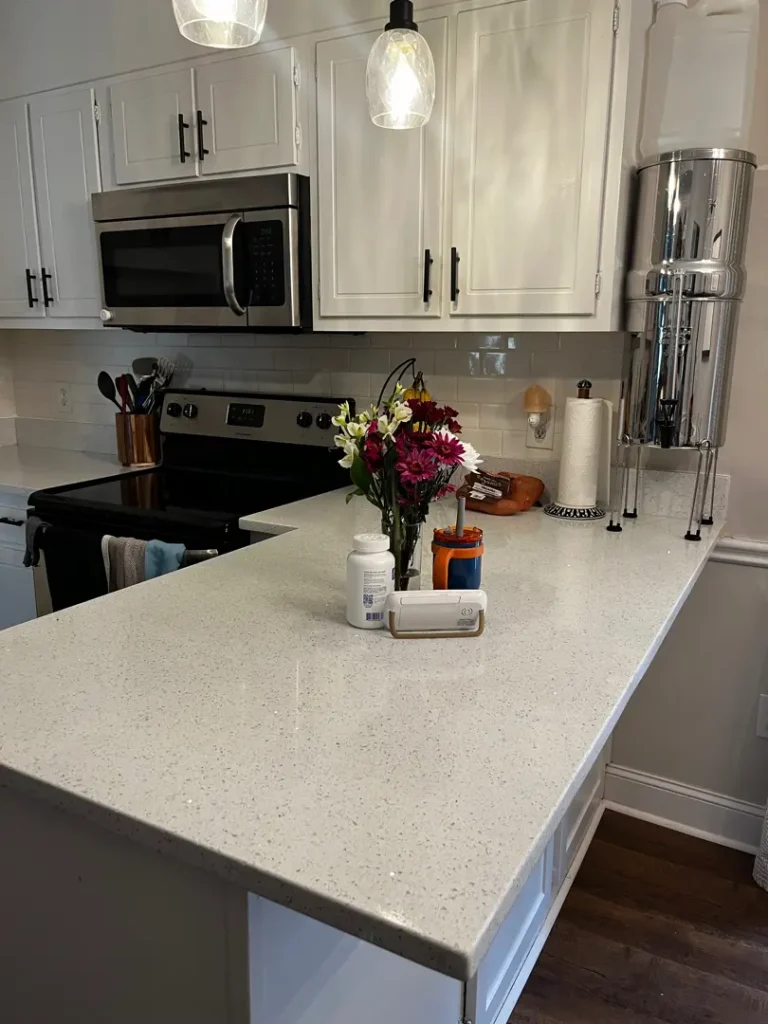 Clean kitchen countertop and appliances after general house cleaning in Greer, SC