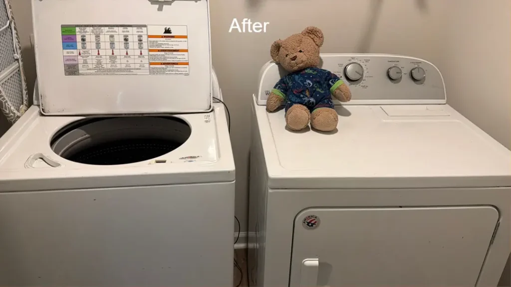 Clean washer and dryer surfaces after deep cleaning in Greenville, SC